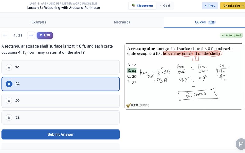 AR video explanation with handwritten solution