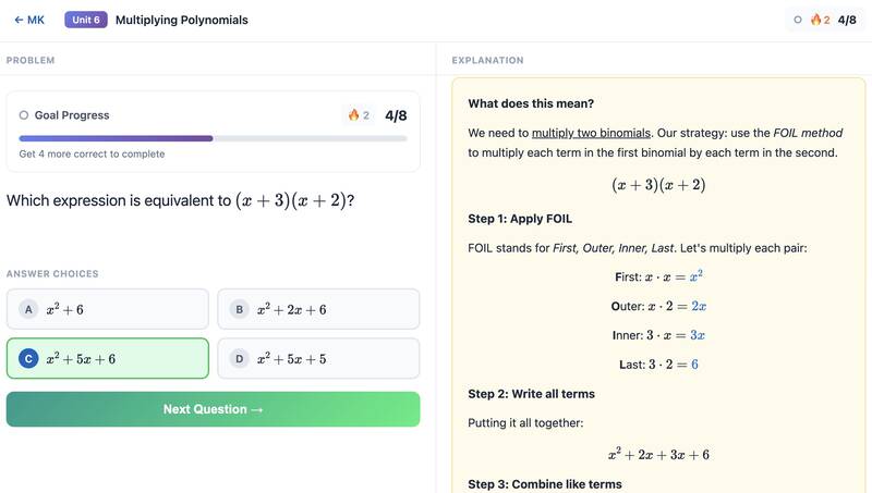 MK polynomial practice